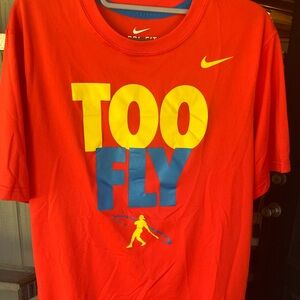 Nike brand dri fit Too Fly Ken Griffey Jr graphic logo athletic wear size medium